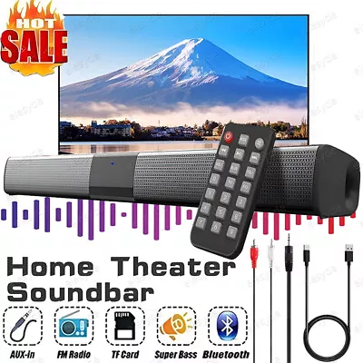 Surround Sound 4 Speaker Bar Subwoofer Wireless Bluetooth System TV Home Theater • $30.98