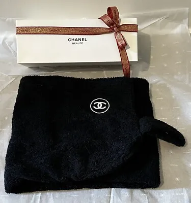 Chanel Beaute Vip Gift Rare Black Hair Towel Drying Cap With Box • $105