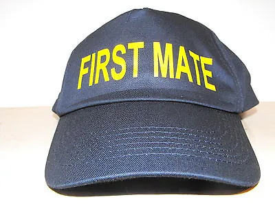FIRST MATE Navy Cotton Adjustable Baseball Hat Cap - Boating Holiday  • £6.50