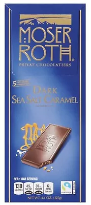 (2)Moser Roth Dark Chocolate Sea Salt & Caramel Bar 4.4oz FRESH • $14.99