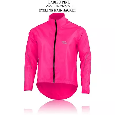 Ladies Cycling Jacket High Visibility Waterproof Bicycle Running Top Rain Coat • $13.66