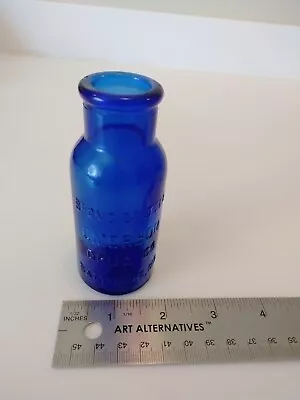 Vintage 4  Cobalt Blue Bromo Seltzer Emerson Drug Company CO Baltimore MD Bottle • $5.75