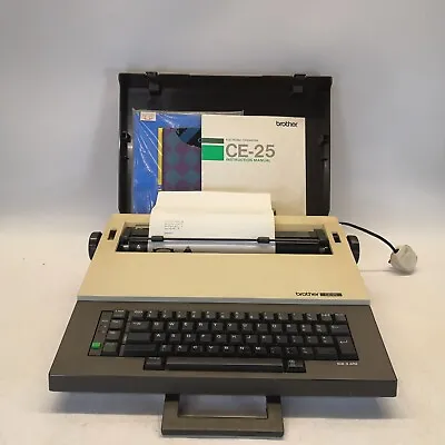 BROTHER CE-25 Electronic Typewriter + Manual  • £39.99