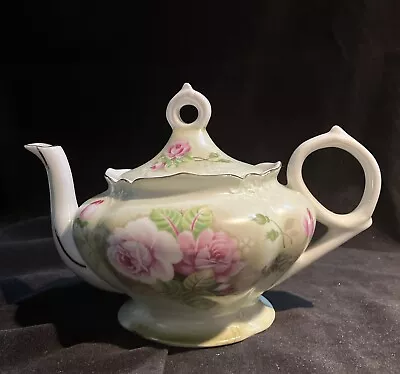 Lefton Japan Hand Painted Pink Roses Musical Teapot Memories From Cats • $14.99