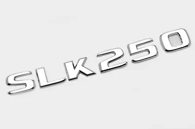 Silver Chrome SLK250 Car Letter Number Rear Boot Badge Emblem For Mercedes Benz • £11.99