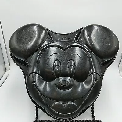 Vintage Black Disney Mickey Mouse Head Face Cake Pan Bakeware Kitchenware • $12.99