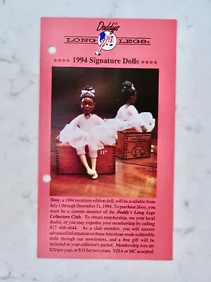 1994 DADDY's LONG LEGS Signature Dolls Full Color Booklet • $3.48