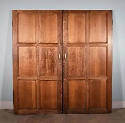 Pair Of French Antique Gothic Church Doors In Solid Oak Wood • $1195