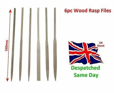 £6.50 • Buy 6pc Assorted Wood Rasp File Wallet Modelling Metal Work 160mm