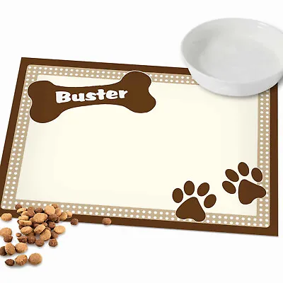 £9.90 • Buy PERSONALISED Dog Placemat. DOGS Feeding Mat. For Food Bowl Or Water. Adult/Puppy