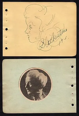 HARRY BLACKSTONE 1940 Magician Vintage Autograph/Sketch • $500