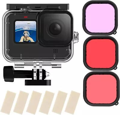 Waterproof Case Accessories Kit For Gopro Hero 11 10 9 Black Underwater Diving C • $65.99