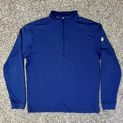 $29.99 • Buy Straight Down Golf Jacket Men 1/4 Zip Pullover Jacket Blue Polyester Sz XL