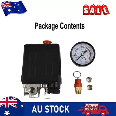 175psi 4 Port Air Compressor Pressure Manifold Regulator + Safety Valve • $35.69