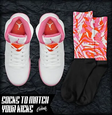 $20.69 • Buy TIGER Socks For J1 5 Pinksicle Safety Orange WMNS 14 Shocking Pink T Shirt 1