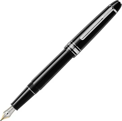 New Authentic Montblanc Meisterstuck Platinum  Fountain Pen F W/h Leather Case • $462.35