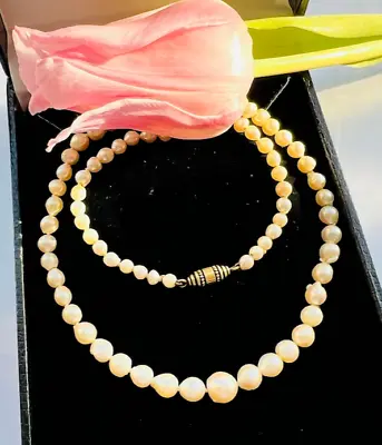 Mikimoto Necklace 1960s Baroque Japanese Cultivated Pearl Vintage Akoya Pearls • $600