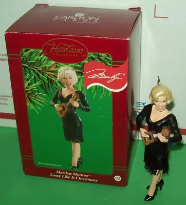 Marilyn Monroe Ukulele Some Like It Christmasy #92 Carlton 2002 Ornament • $27.99