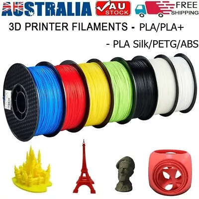 PLA+ SILK PETG PLA ABS 1.75mm 3D Printer Filament 1KG Neatly Wound Eco-friendly • $17.59