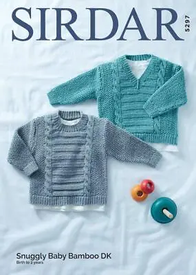 £6.49 • Buy Sirdar Knitting Pattern - Snuggly Baby Bamboo DK, Sweaters 5297