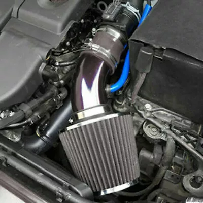 Car Accessory Cold Air Intake Filter Induction Pipe Power Flow Hose System Silve • $39.98