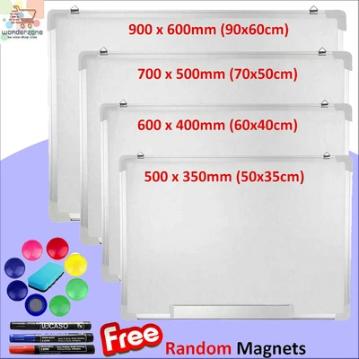 £2.99 • Buy Office School Home Magnetic Whiteboard Dry Wipe Drawing Board Small Medium Large