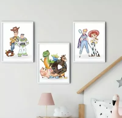 Canvas Poster Modern Art  3 Pieces. Cartoon Character. Toy Story Characters • $28