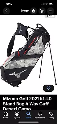 Mizuno Golf 2021 K1-L0 Stand Bag 4 Way Cuff Desert Camo • $145