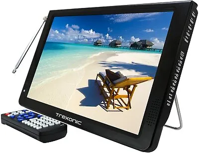 Trexonic 12” Portable Widescreen LED TV AC/DC Reconditioned W Remote AV SD HDMI • $75.94