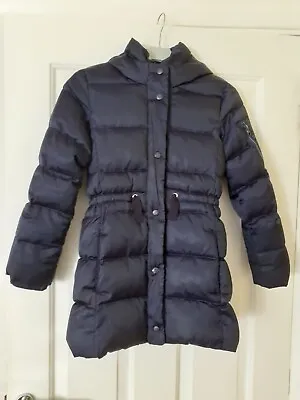 Girls GAP KIDS Thick Warm Navy Blue Down Winter School Coat. Age 8/9 Years • £14.99