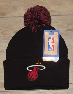 Miami Heat NBA Team Apparel Black Winter Knit Cuffed Hat Cap Size Men's • $15.29