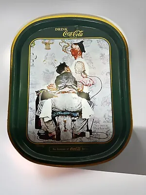 Coca Cola Norman Rockwell   Tattoo Artist  Tray - Vintage • $64.95