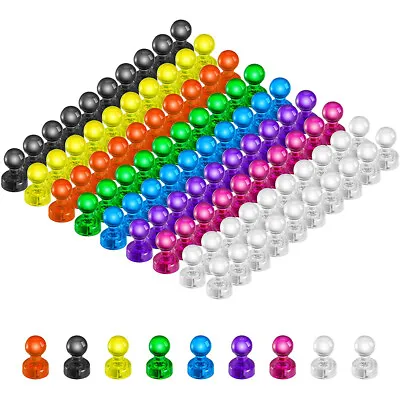 $15.32 • Buy 60PCS Magnets Push Pin Thumbtacks Magnets Fridge Whiteboard Magnets Office Tool