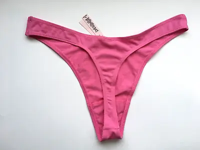 Victoria's Secret - M Pink Stretch Cotton High Leg Thong Panty - Medium • $11.95