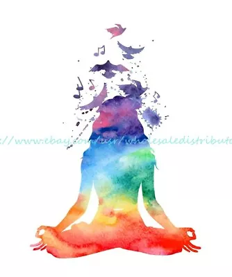 Room Wall Art Chakras Yoga Zen Meditation Reiki 14X20 Inch Paper Poster • $17.91