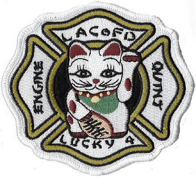 LA County Station 4  Lucky  4 NEW  Fire Patch . • $6.95