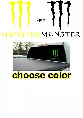 Monster Energy Truck Window Decals Offroad Motorcyle Enduro Racing Trike • $10