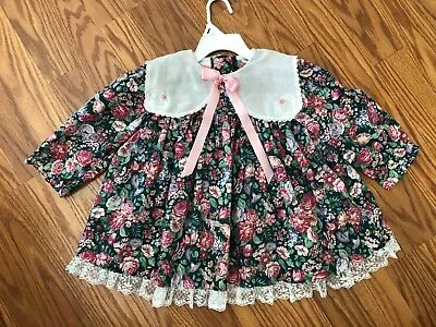 Vintage Carter's Toddler Girls Flowered Dress Size 24 Mo. • $18