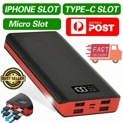 $24.69 • Buy Portable 900000mAh Power Bank 4 USB Backup Battery Charger For Mobile Phone