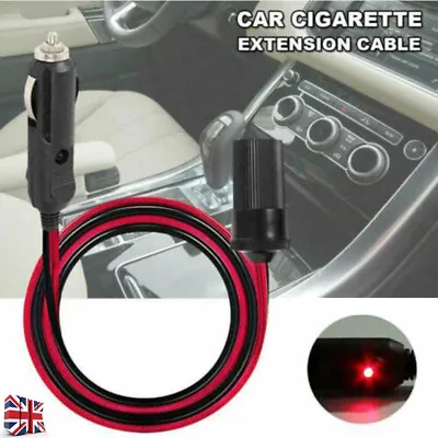 £5.99 • Buy 5M Car Cigarette Lighter 12V Extension Cable Adapter Socket Charger Lead New UK