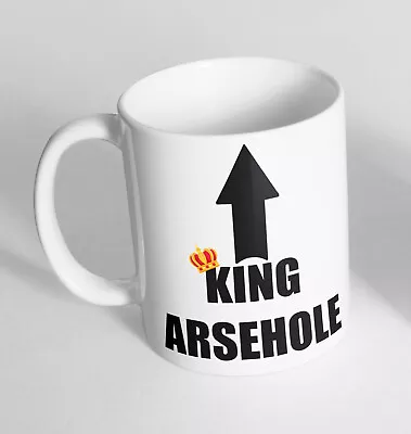 King Arsehole Crown Design Printed Cup Ceramic Novelty Mug Funny Gift Coffee Tea • £9.99