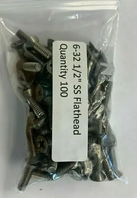 6-32 Flat Head Machine Screws Phillips Stainless Steel All Sizes / Quantities • $5.49