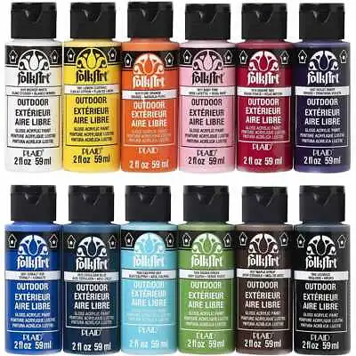 £2.49 • Buy OUTDOOR Acrylic Paint Folkart -  2oz 59ml  Perfect For Painting Pebbles + Rocks