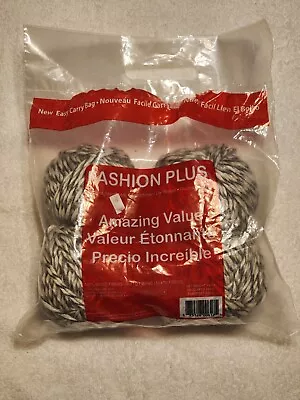 1 Pound Fashion Plus Yarn Mill Ends White/ Gray/ Gold 100% Mixed Fiber Open Bag • $14.99