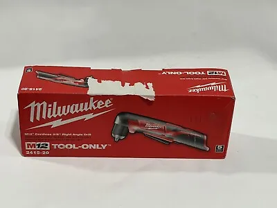 Milwaukee M12 3/8  Chuck Right Angle Drill Driver 2415-20 12V 800 RPM Torque 100 • $85