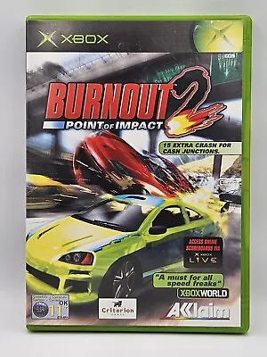 Burnout 2 Point Of Impact Original Xbox Game PAL UK C/w Manual FREE POSTAGE • £11.99