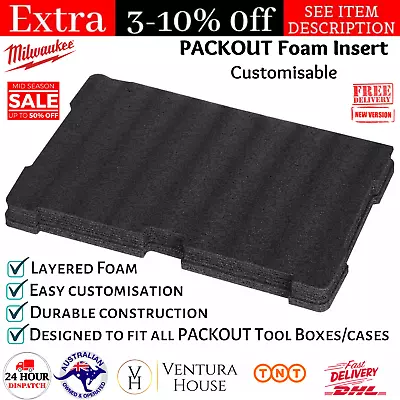 Milwaukee 48228451 PACKOUT Foam Insert For Tool Box Case Organiser Storage Syste • $55.34