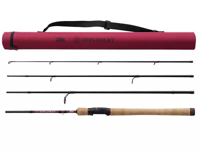 Rod Abu Garcia Diplomat V2 Travel 2.13m-2.74m 4-Sections Spinning Rods Tube Case • $57.66