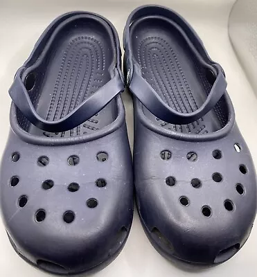 Authentic Karin Mary Jane Crocs  Navy Blue Women’s Size 7 EUC • $16