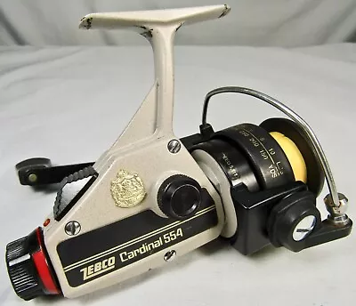 Zebco Cardinal 554 Tan Spinning Reel Made In Sweden Nice! • $14.50